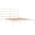 Bed Frame without Mattress White 150x200 cm Solid Wood