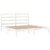 Bed Frame without Mattress White 183x203 cm King Solid Wood