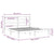 Bed Frame without Mattress White 183x203 cm King Solid Wood