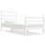 Bed Frame White Solid Wood Pine 92x187 cm Single Size