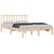 Bed Frame without Mattress Solid Wood Pine 183x203 cm King
