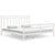 Bed Frame without Mattress White 183x203 cm King Solid Wood