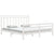 Bed Frame without Mattress White 183x203 cm King Solid Wood