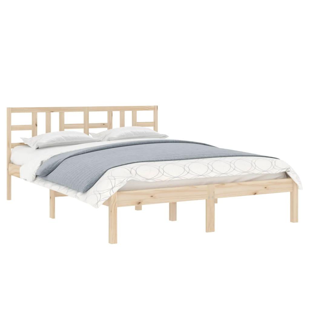 Bed Frame without Mattress 183x203 cm King Solid Wood