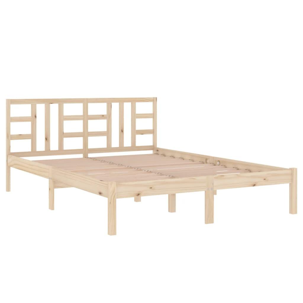 Bed Frame without Mattress 183x203 cm King Solid Wood