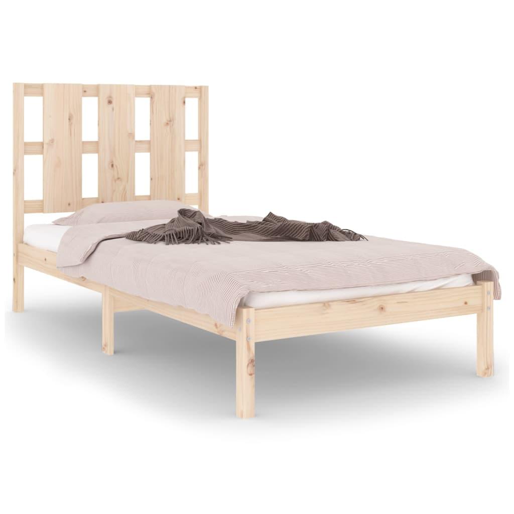 Bed Frame Solid Wood 90x190 cm 3FT Single