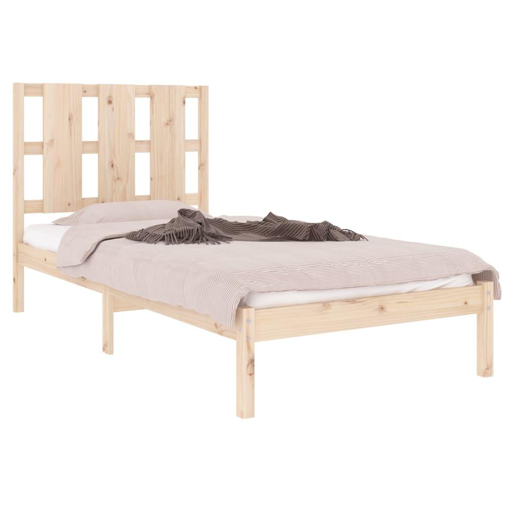 Bed Frame Solid Wood 90x190 cm 3FT Single