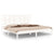 Bed Frame without Mattress White 183x203 cm King Solid Wood
