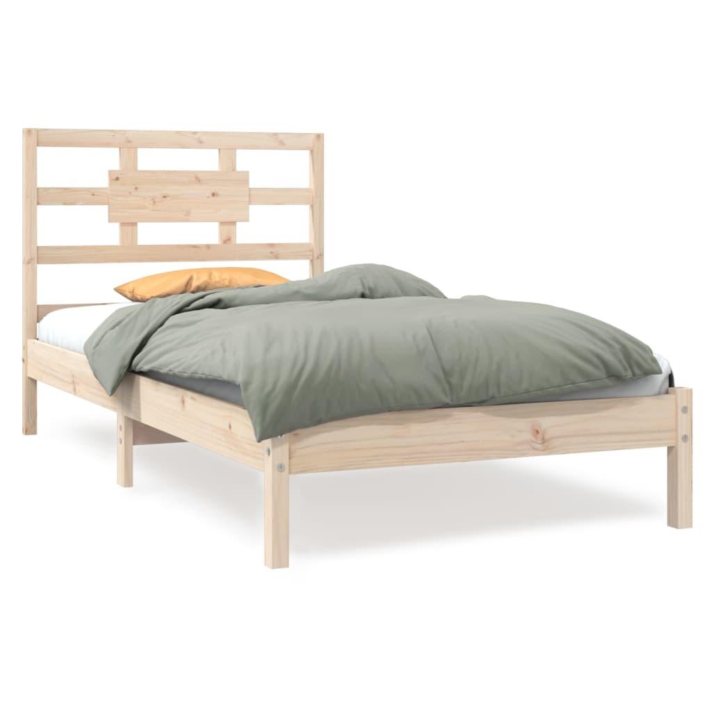 Bed Frame Solid Wood 90x190 cm 3FT Single