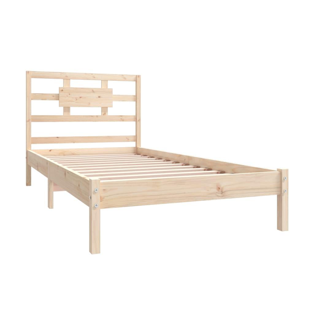 Bed Frame Solid Wood 90x190 cm 3FT Single