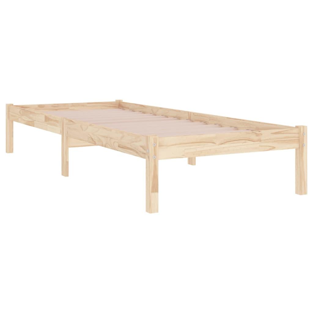 Bed Frame Solid Wood 90x190 cm 3FT Single