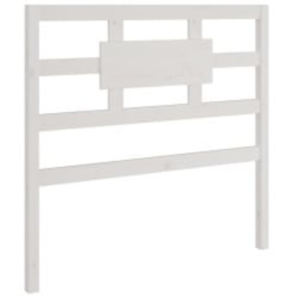 Bed Frame White Solid Wood 90x190 cm 3FT Single