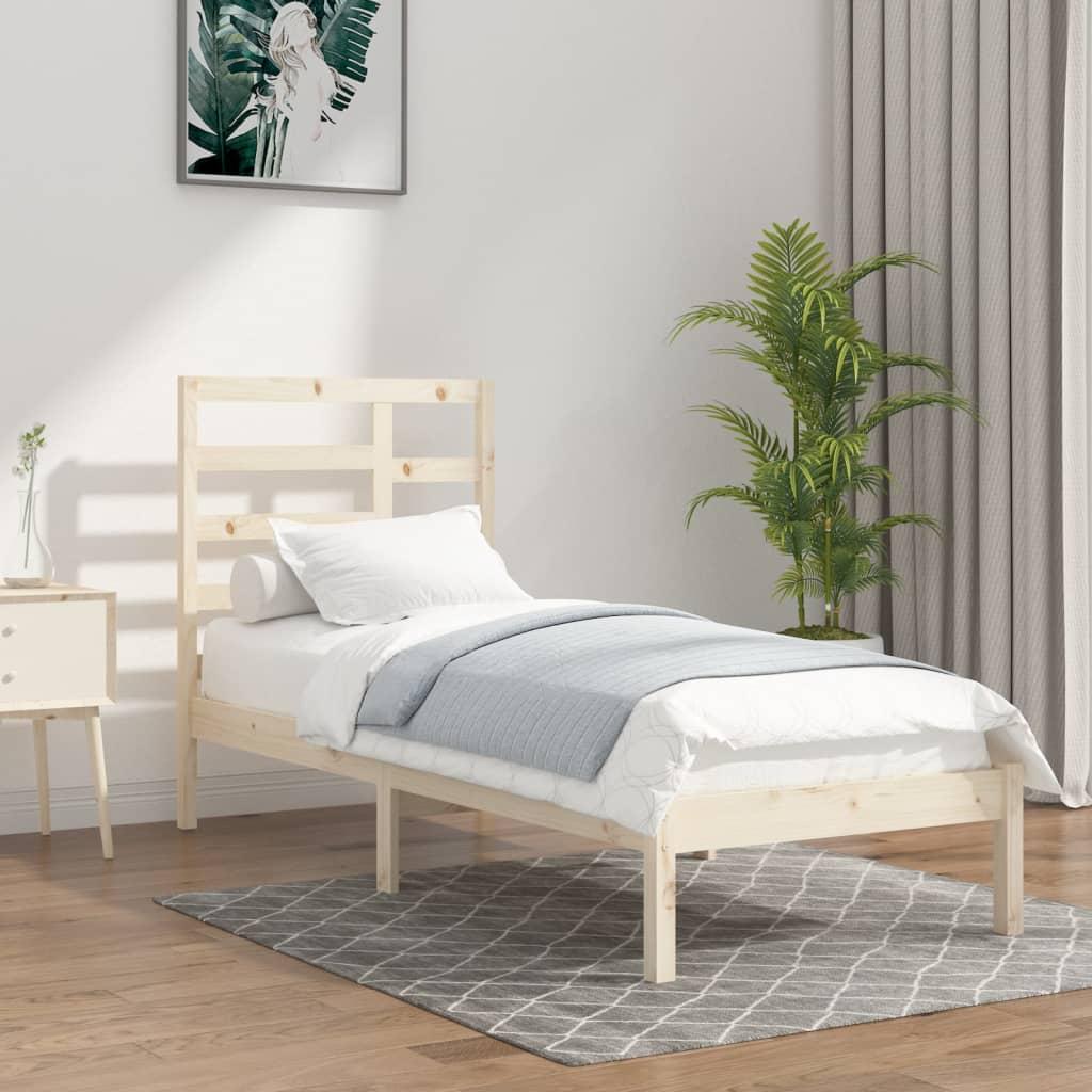 Bed Frame Solid Wood 90x190 cm 3FT Single
