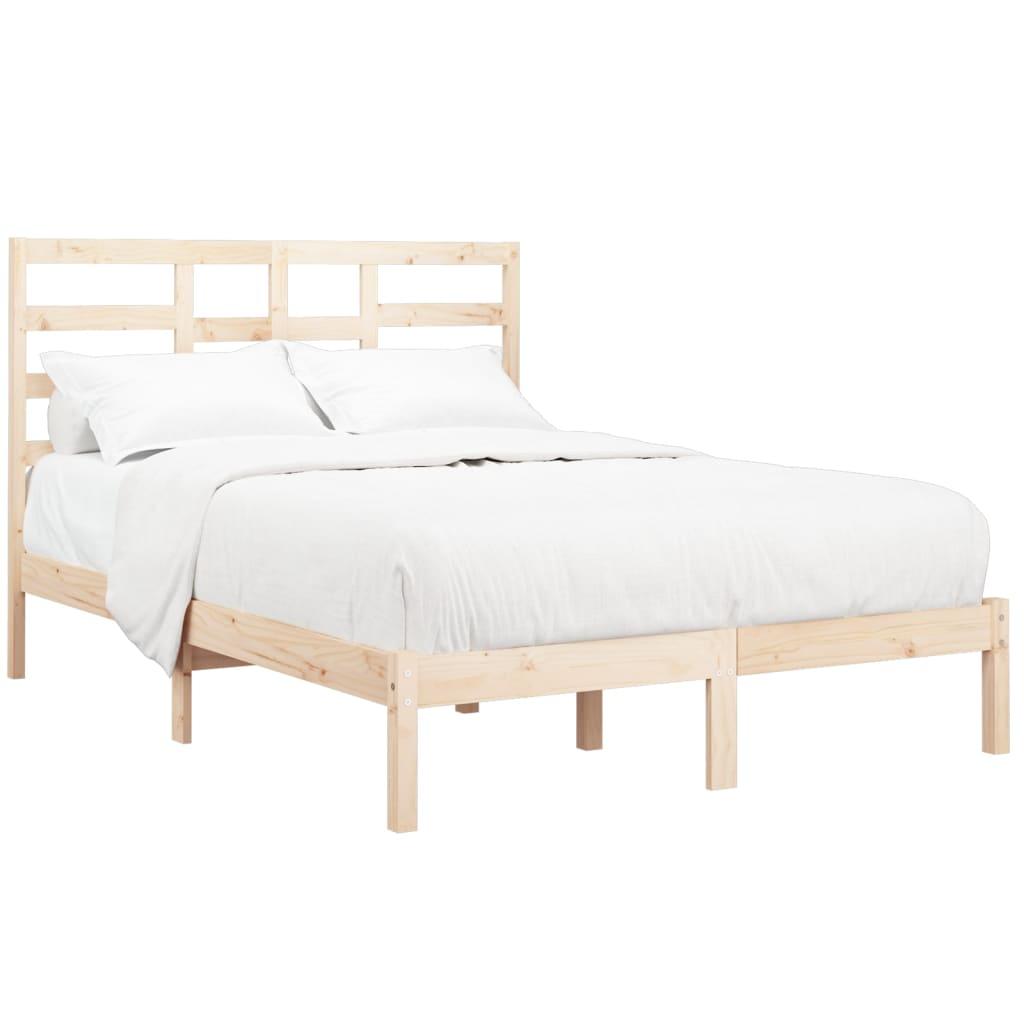 Bed Frame Solid Wood 135x190 cm 4FT6 Double