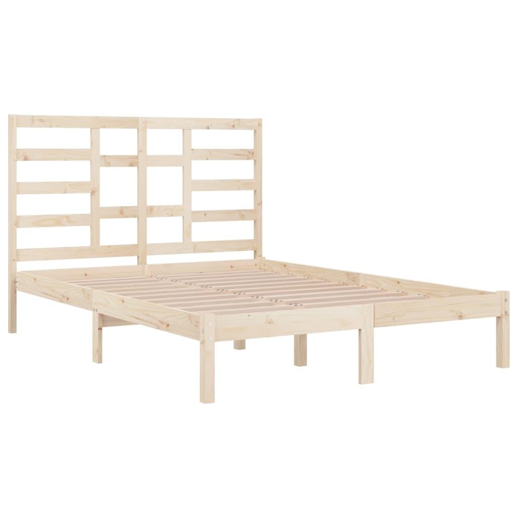 Bed Frame Solid Wood 135x190 cm 4FT6 Double