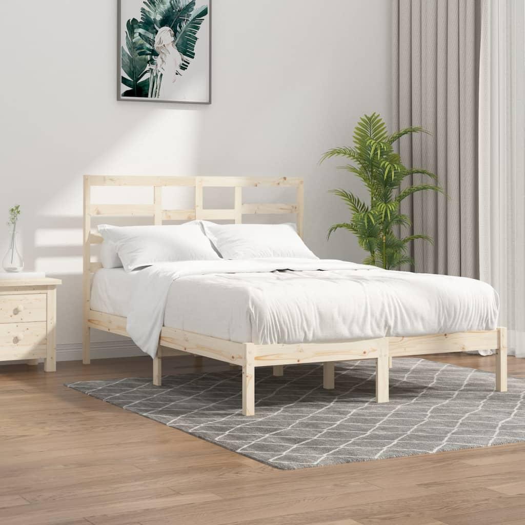 Bed Frame Solid Wood 135x190 cm 4FT6 Double