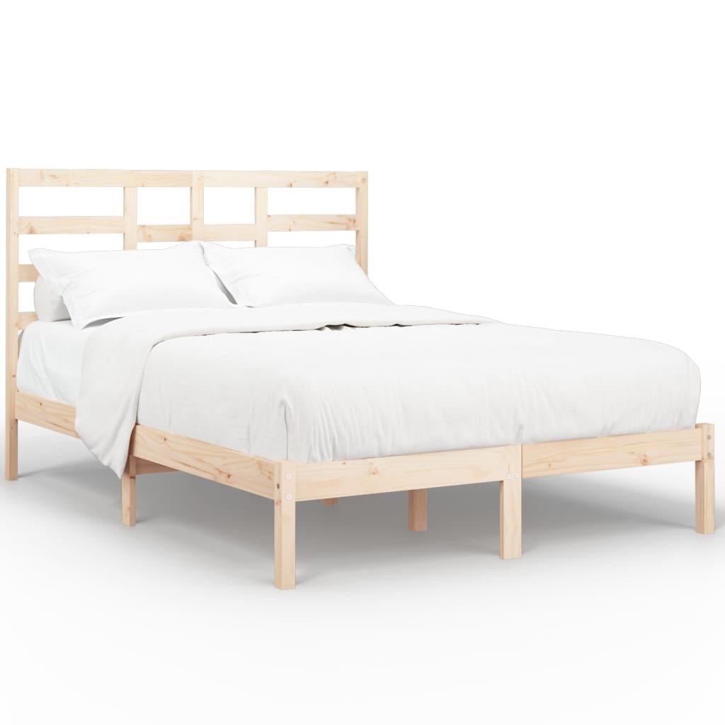 Bed Frame without Mattress Solid Wood 150x200 cm