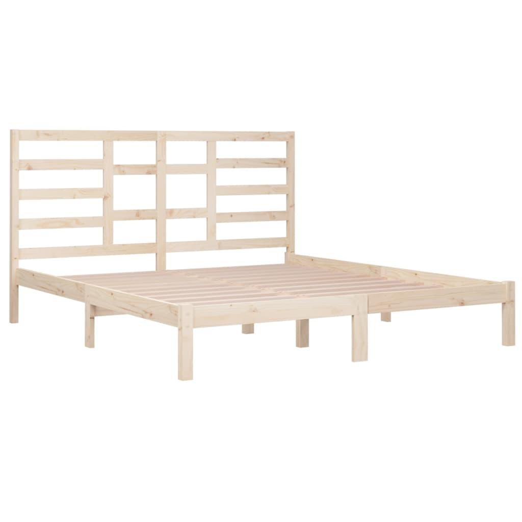 Bed Frame without Mattress Solid Wood 183x203 cm King
