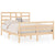 Bed Frame Solid Wood 135x190 cm 4FT6 Double