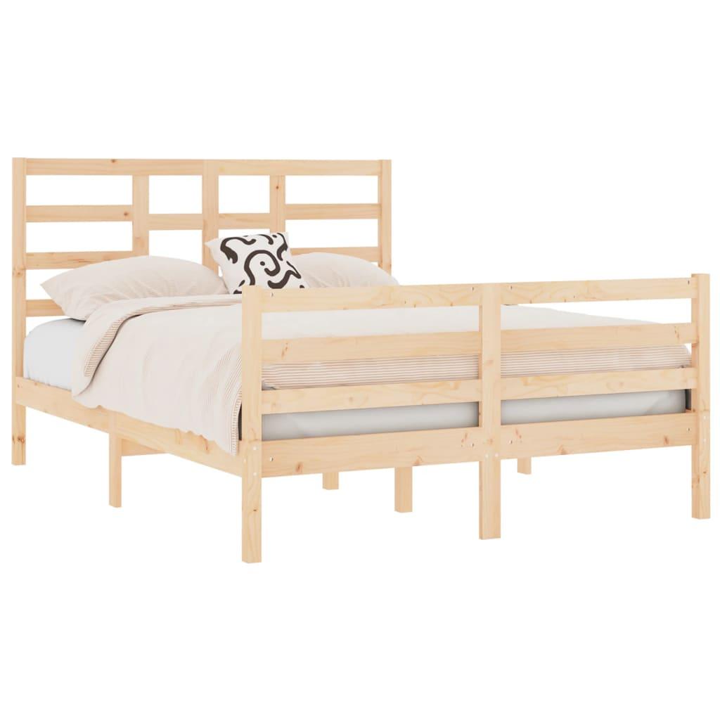 Bed Frame Solid Wood 135x190 cm 4FT6 Double