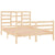 Bed Frame Solid Wood 135x190 cm 4FT6 Double