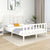 Bed Frame White Solid Wood 135x190 cm 4FT6 Double