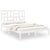 Bed Frame White Solid Wood 135x190 cm 4FT6 Double