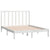 Bed Frame White Solid Wood Pine 135x190 cm 4FT6 Double