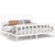 Bed Frame without Mattress White 183x203 cm King Solid Wood Pine