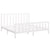 Bed Frame without Mattress White 183x203 cm King Solid Wood Pine