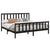 Bed Frame without Mattress Black 183x203 cm King Solid Wood Pine
