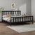 Bed Frame without Mattress Black 183x203 cm King Solid Wood Pine