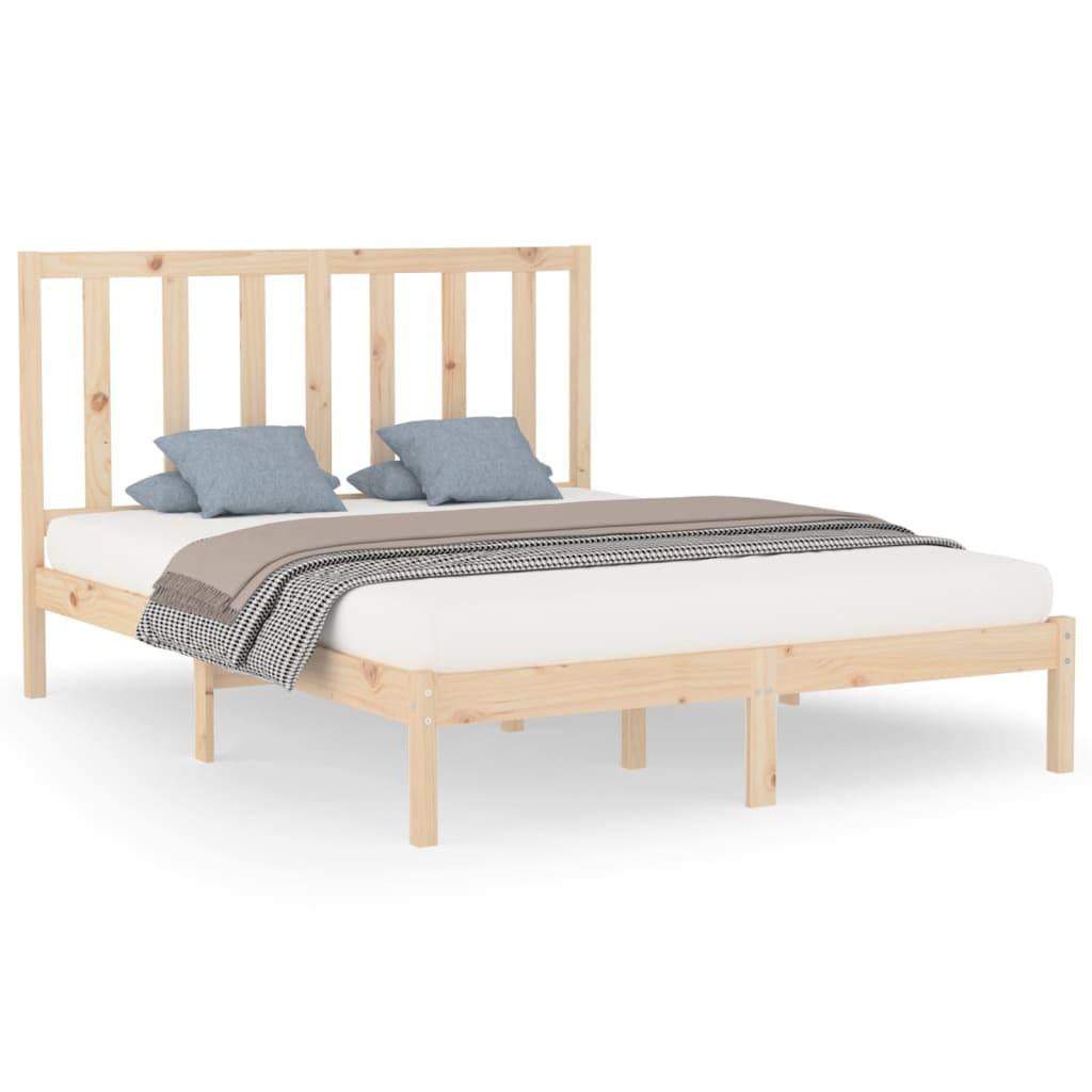 Bed Frame without Mattress 150x200 cm Solid Wood