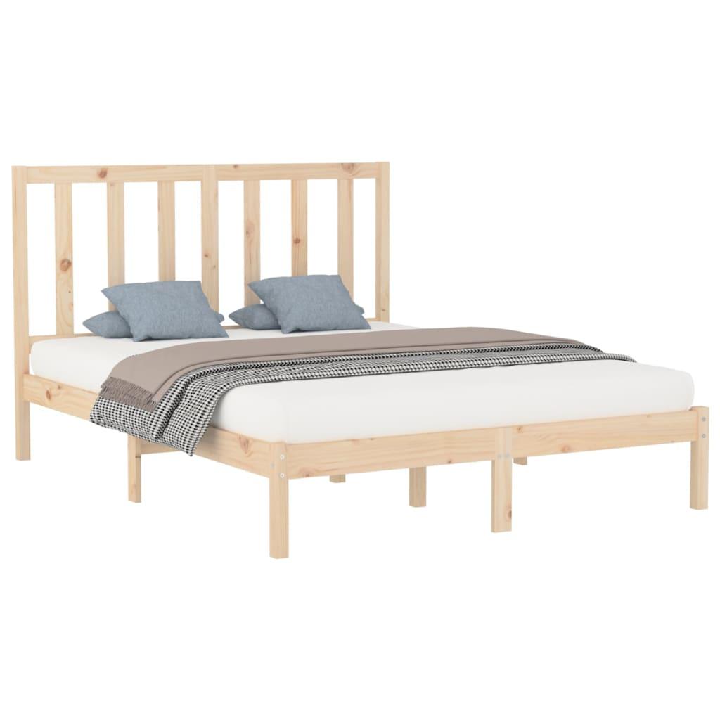 Bed Frame without Mattress 150x200 cm Solid Wood