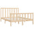 Bed Frame without Mattress 150x200 cm Solid Wood