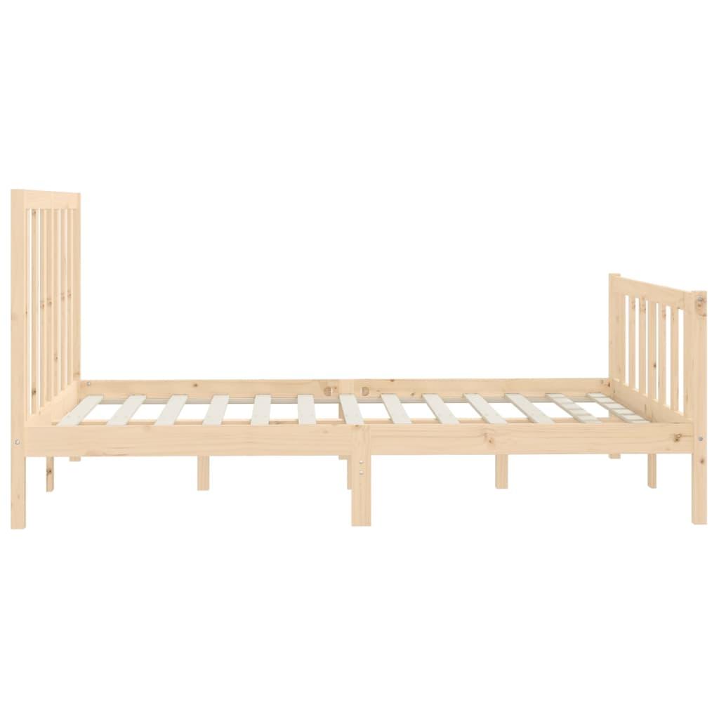 Bed Frame without Mattress 150x200 cm Solid Wood