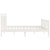 Bed Frame without Mattress White Solid Wood Pine 183x203 cm King