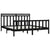 Bed Frame without Mattress Black Solid Wood Pine 183x203 cm King