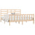 Bed Frame without Mattress 183x203 cm King Solid Wood