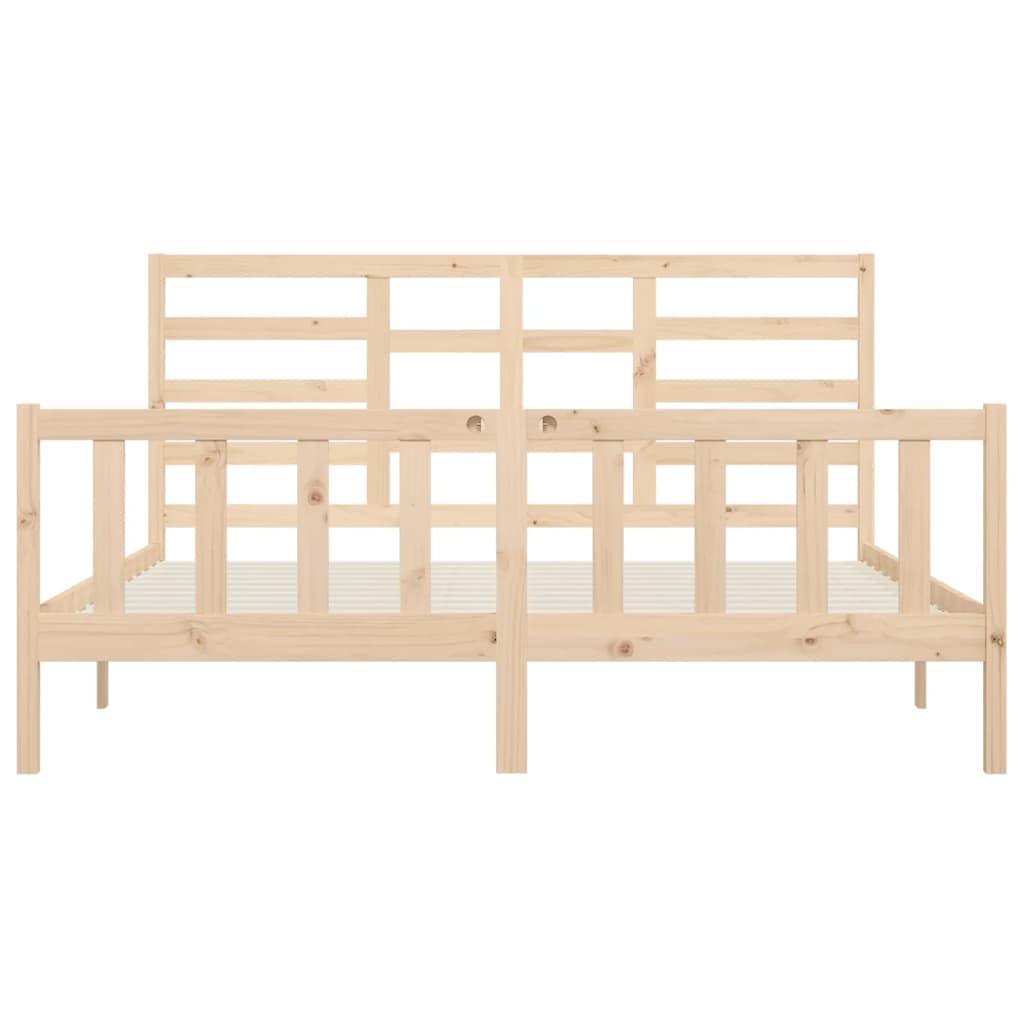 Bed Frame without Mattress 183x203 cm King Solid Wood