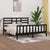 Bed Frame without Mattress Black 183x203 cm King Solid Wood