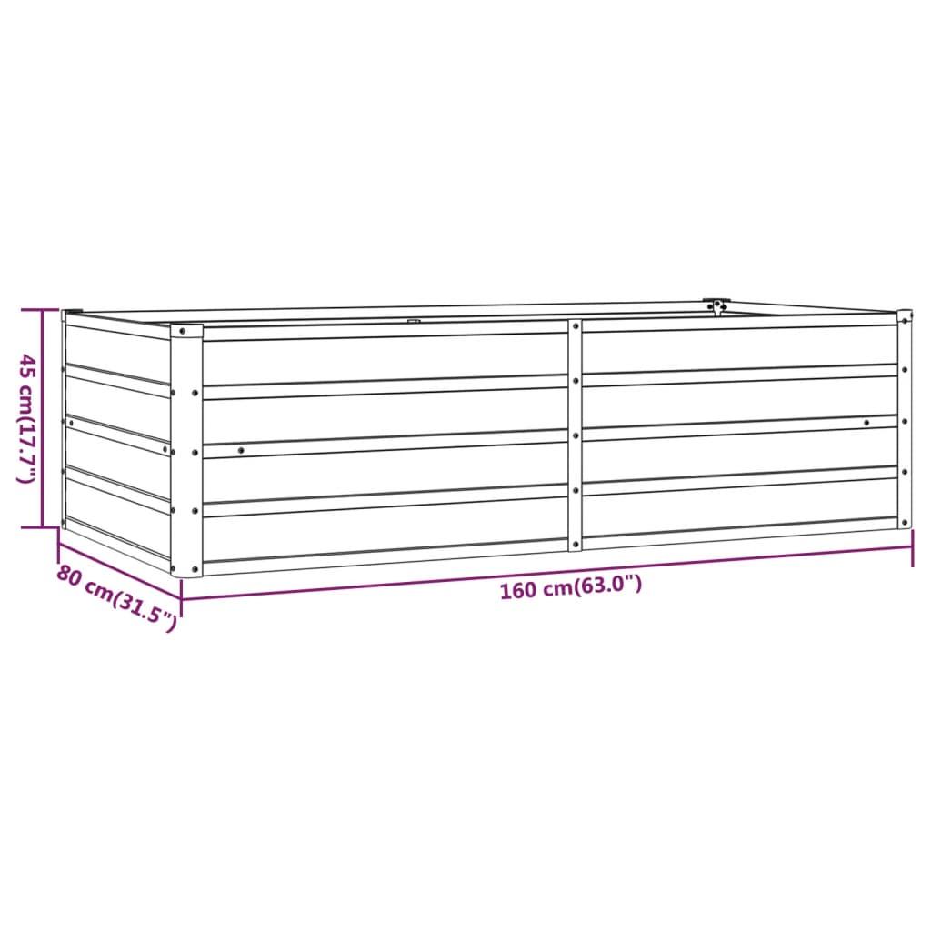 Garden Raised Bed Rusty 160x80x45 cm Corten Steel