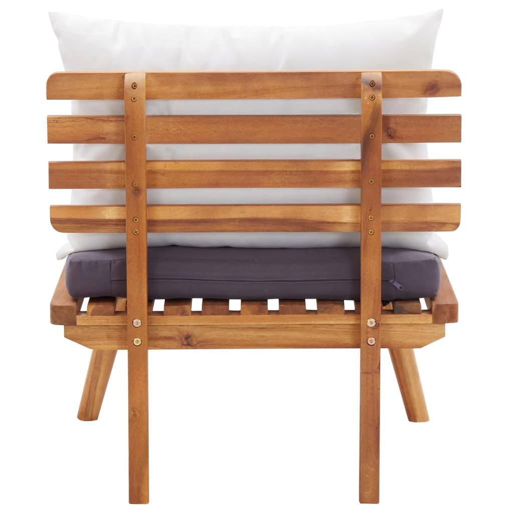 4 Piece Garden Lounge Set with Cushions Solid Wood Acacia
