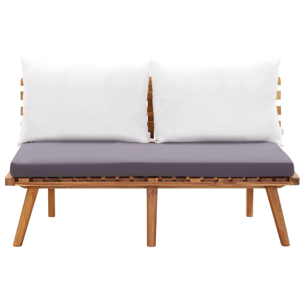 4 Piece Garden Lounge Set with Cushions Solid Wood Acacia