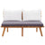 4 Piece Garden Lounge Set with Cushions Solid Wood Acacia