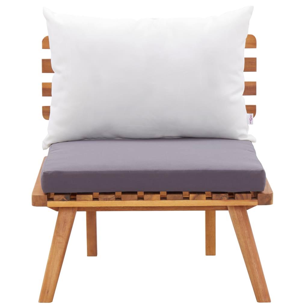 4 Piece Garden Lounge Set with Cushions Solid Wood Acacia