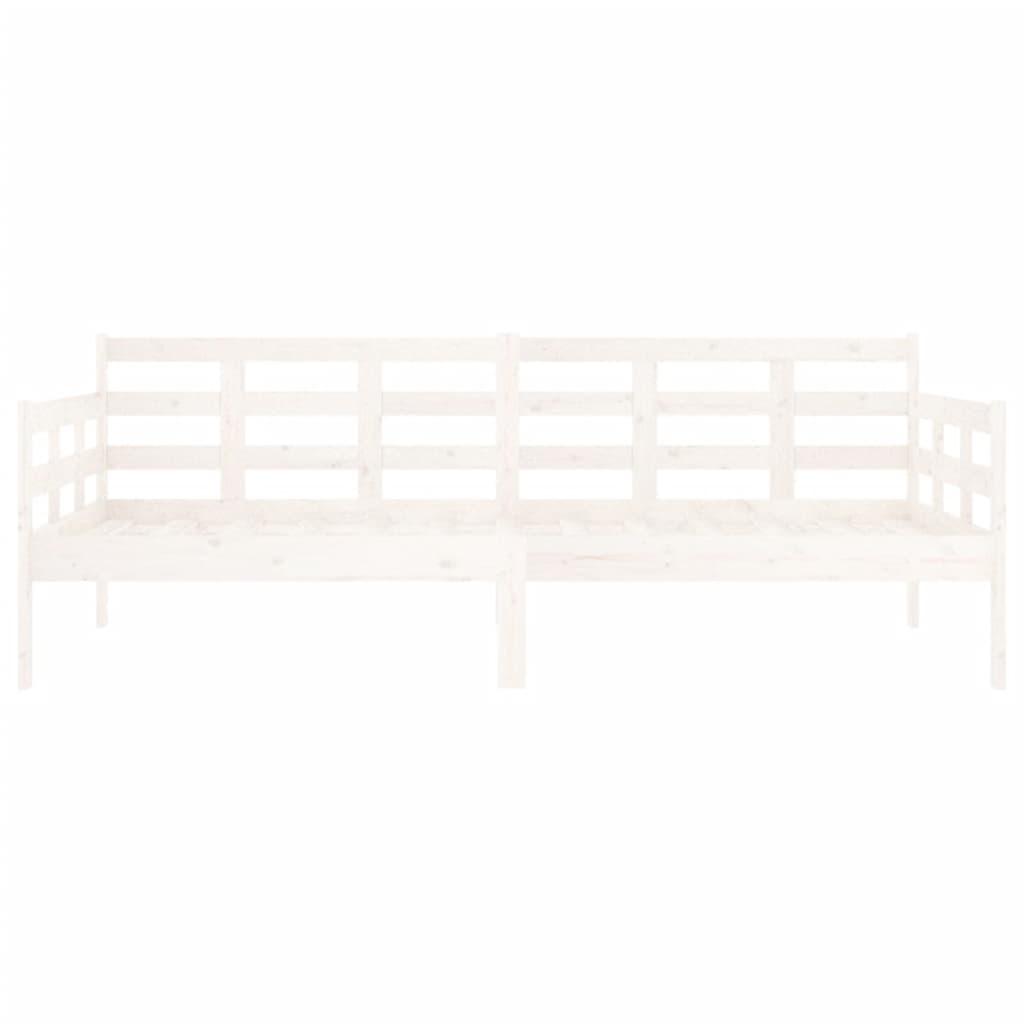 Day Bed without Mattress White Solid Wood Pine 90x190 cm