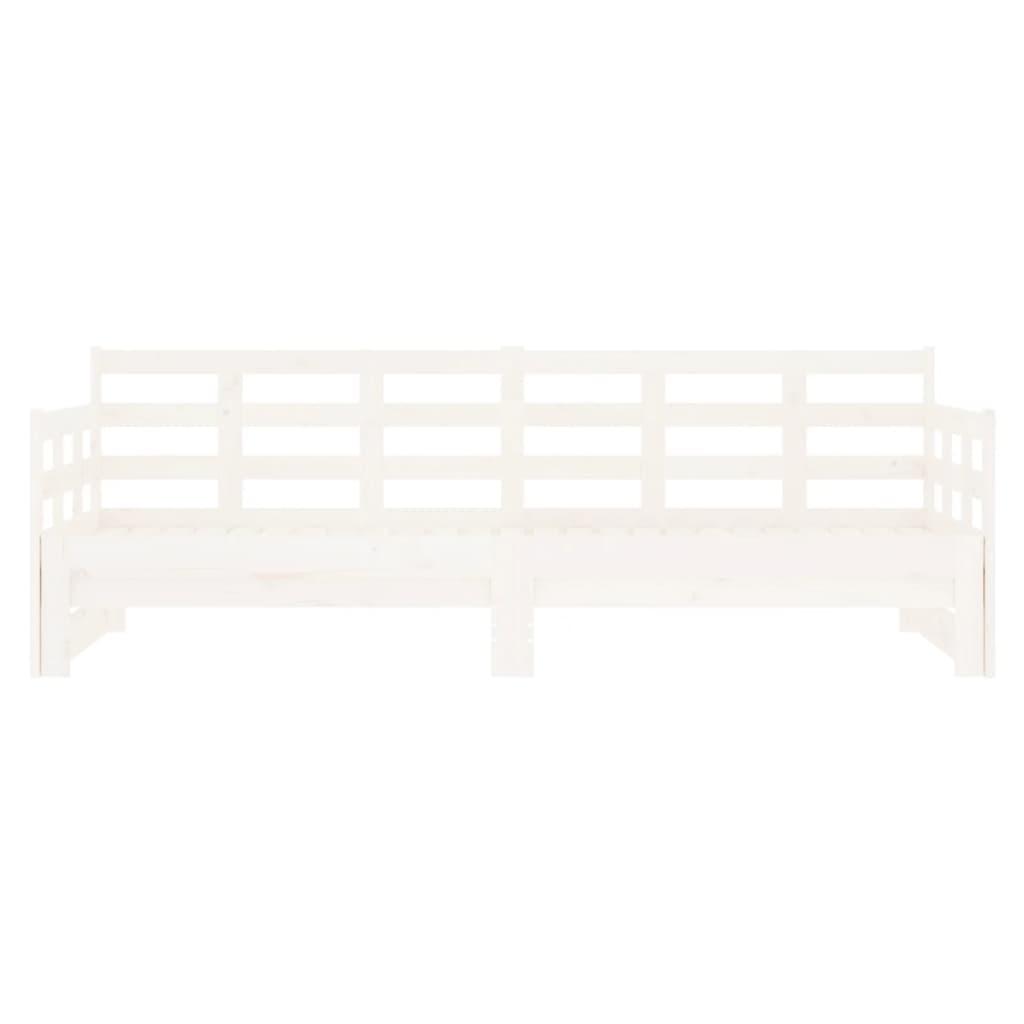 Pull-out Day Bed without Mattress White 2x(90x190) cm