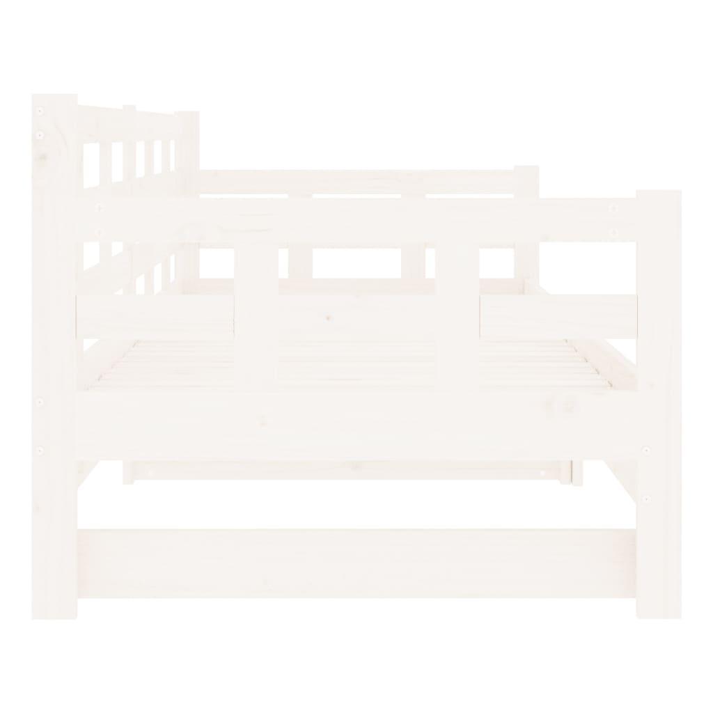 Pull-out Day Bed without Mattress White 2x(90x190) cm