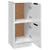 Sideboards 2 pcs High Gloss White 30x30x70 cm Engineered Wood